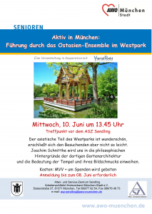 Flyer zur Führung Ostasien-Ensemble München-Westpark